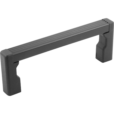 Pull Handle A=100, L=114, H=40, Form:A, Aluminum Black Anodized, Comp:Polyamide Comp:Black, D=M05